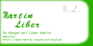 martin liber business card